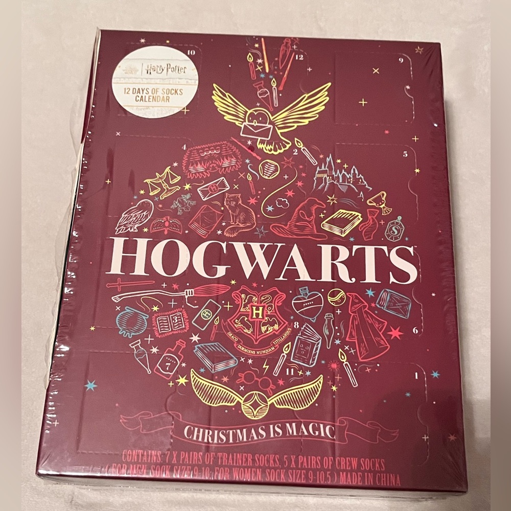 NWOT Paladone Harry Potter Hogwarts Advent Socks Calendar
